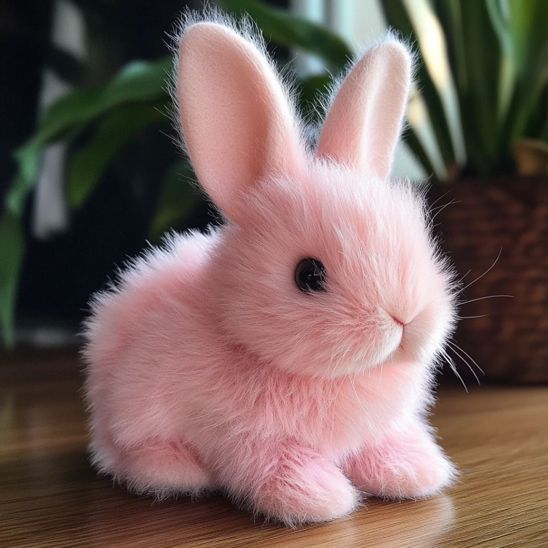 Peluche lapin animée avec mouvement de sautillement et oreilles tombantes pour la décoration de chambre d'enfant, compagnon câlin idéal pour un cadeau