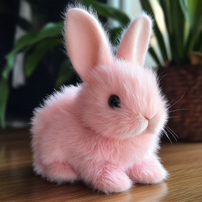 Peluche lapin animée avec mouvement de sautillement et oreilles tombantes pour la décoration de chambre d'enfant, compagnon câlin idéal pour un cadeau