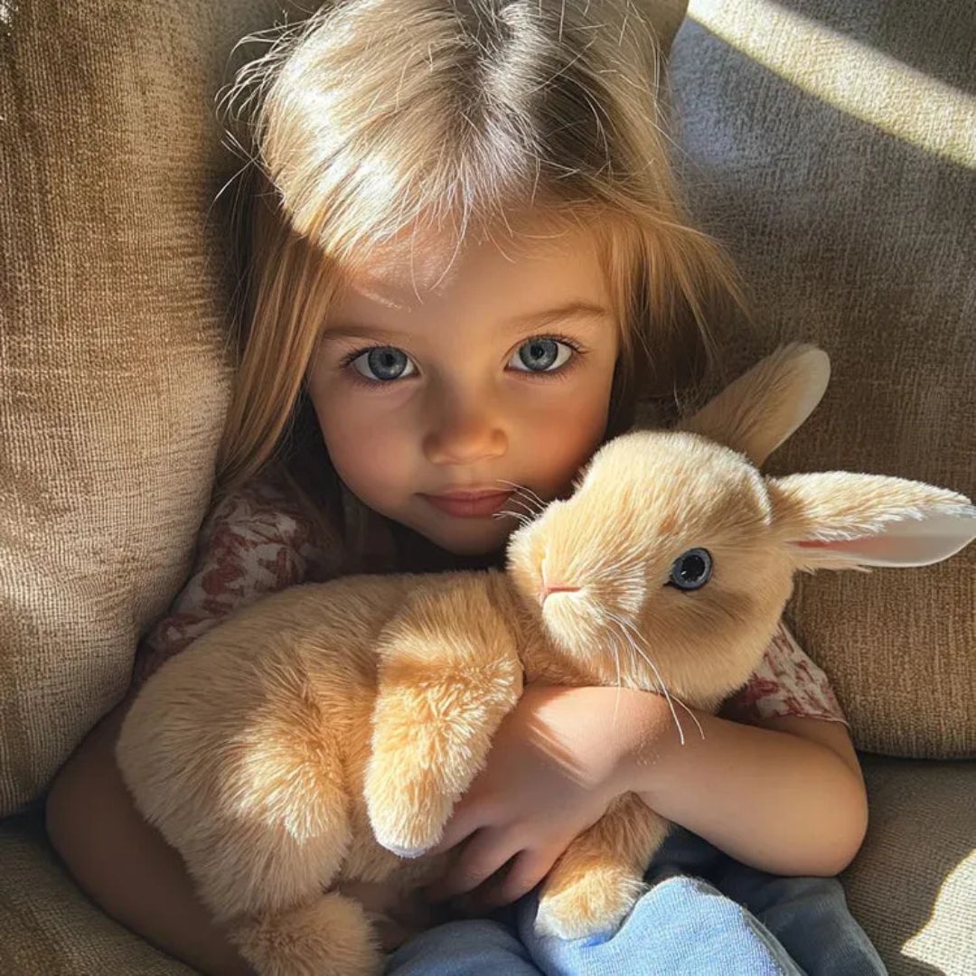 Peluche lapin animée avec mouvement de sautillement et oreilles tombantes pour la décoration de chambre d'enfant, compagnon câlin idéal pour un cadeau