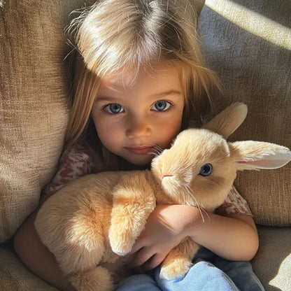 Peluche lapin animée avec mouvement de sautillement et oreilles tombantes pour la décoration de chambre d'enfant, compagnon câlin idéal pour un cadeau