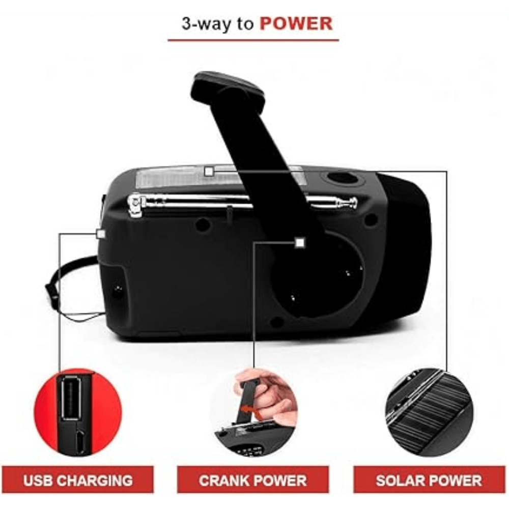 Lumen Emergency Radio - Wind-Up, Waterproof Multifunctional Device