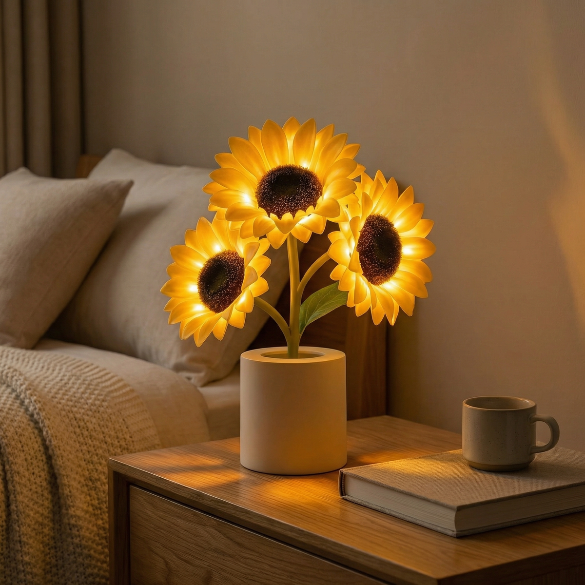 PETALRAY – Cordless Table Lamp for Elegant Floral Ambience