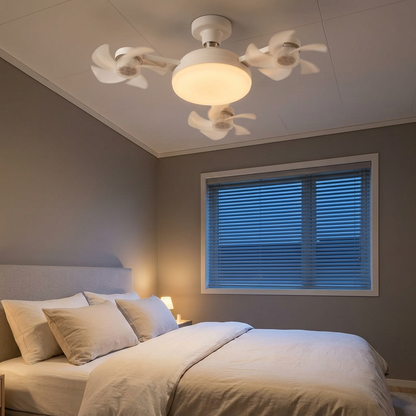 QUADAIR – LED Ceiling Light with Four Fans for Everyday Comfort