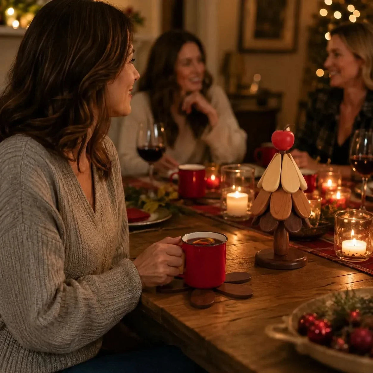FIRREST – Set de dessous de plat sapin de Noël pour un service de fête facile