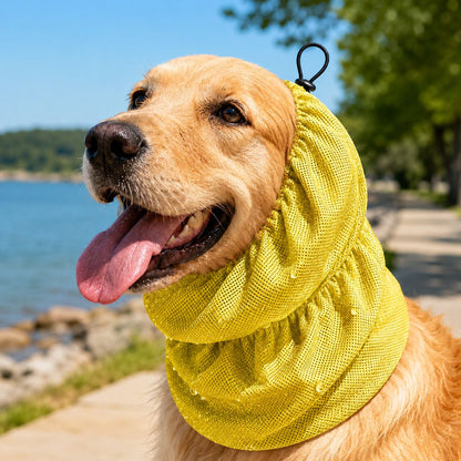 Ortekor Water-Activated Dog Cooling Snood for Summer Walks - Lightweight Neck & Ear Cooler for Hot Weather, Beach Days & Long-Fur Dogs
