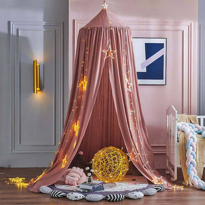 Kids Bed Tent Canopy Light Blocking Play Curtain for Girls Boys Crib Nursery Princess Dome Netting Drape with Hanging Hook 98 Inch Tall