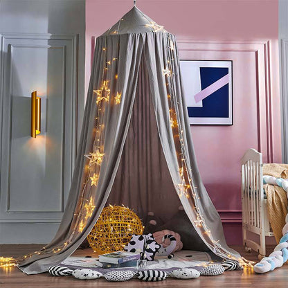 Kids Bed Tent Canopy Light Blocking Play Curtain for Girls Boys Crib Nursery Princess Dome Netting Drape with Hanging Hook 98 Inch Tall