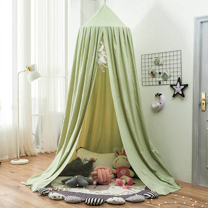 Kids Bed Tent Canopy Light Blocking Play Curtain for Girls Boys Crib Nursery Princess Dome Netting Drape with Hanging Hook 98 Inch Tall