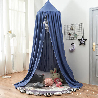Kids Bed Tent Canopy Light Blocking Play Curtain for Girls Boys Crib Nursery Princess Dome Netting Drape with Hanging Hook 98 Inch Tall