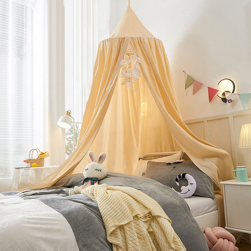 Kids Bed Tent Canopy Light Blocking Play Curtain for Girls Boys Crib Nursery Princess Dome Netting Drape with Hanging Hook 98 Inch Tall