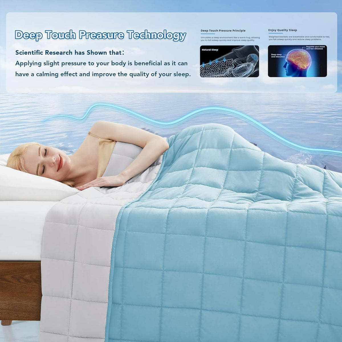 Confort douillet | Couverture lestée en microfibre rafraîchissante | Douceur toutes saisons pour une relaxation ultime