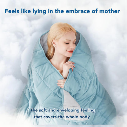 Confort douillet | Couverture lestée en microfibre rafraîchissante | Douceur toutes saisons pour une relaxation ultime