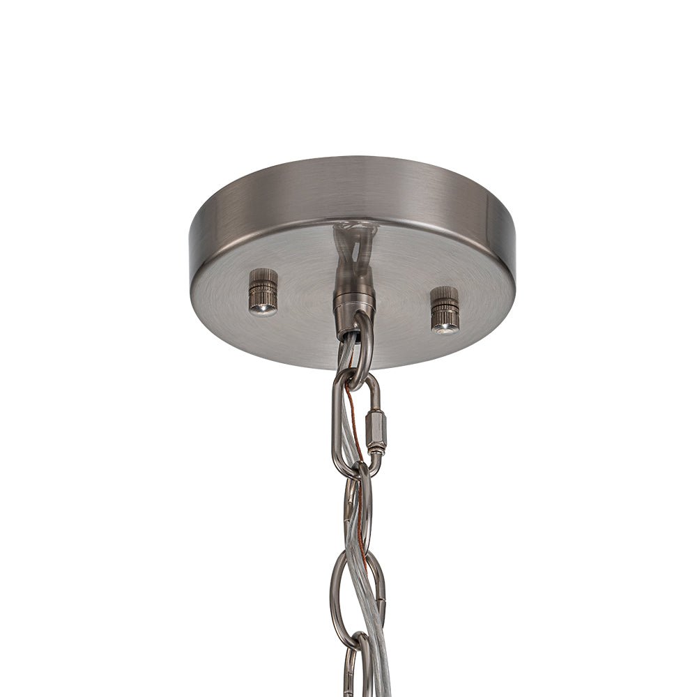 Single-Light Cylinder Glass Pendant with Metal Frame for Kitchen Island & Dining Room