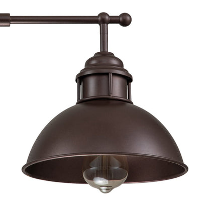 Industrial Kitchen Island Chandelier with Adjustable Drop Rods & Three Dome Shades for Dining Room Hardwired Ceiling Fixture