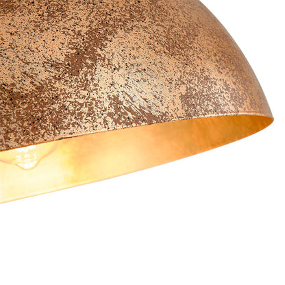 Statement Bowl Pendant Ceiling Light with Gold Interior – Adjustable Cable & Dimmable for Kitchen Island, Dining