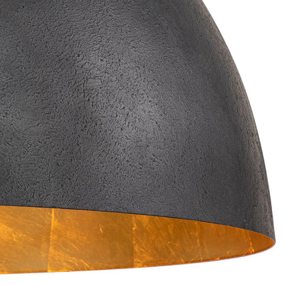 Statement Bowl Pendant Ceiling Light with Gold Interior – Adjustable Cable & Dimmable for Kitchen Island, Dining