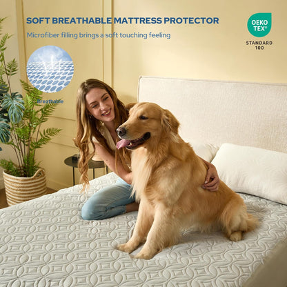 ComfortGuard | Protège-matelas imperméable à bonnets profonds | Housse douce et respirante pour une hygiène de sommeil optimale