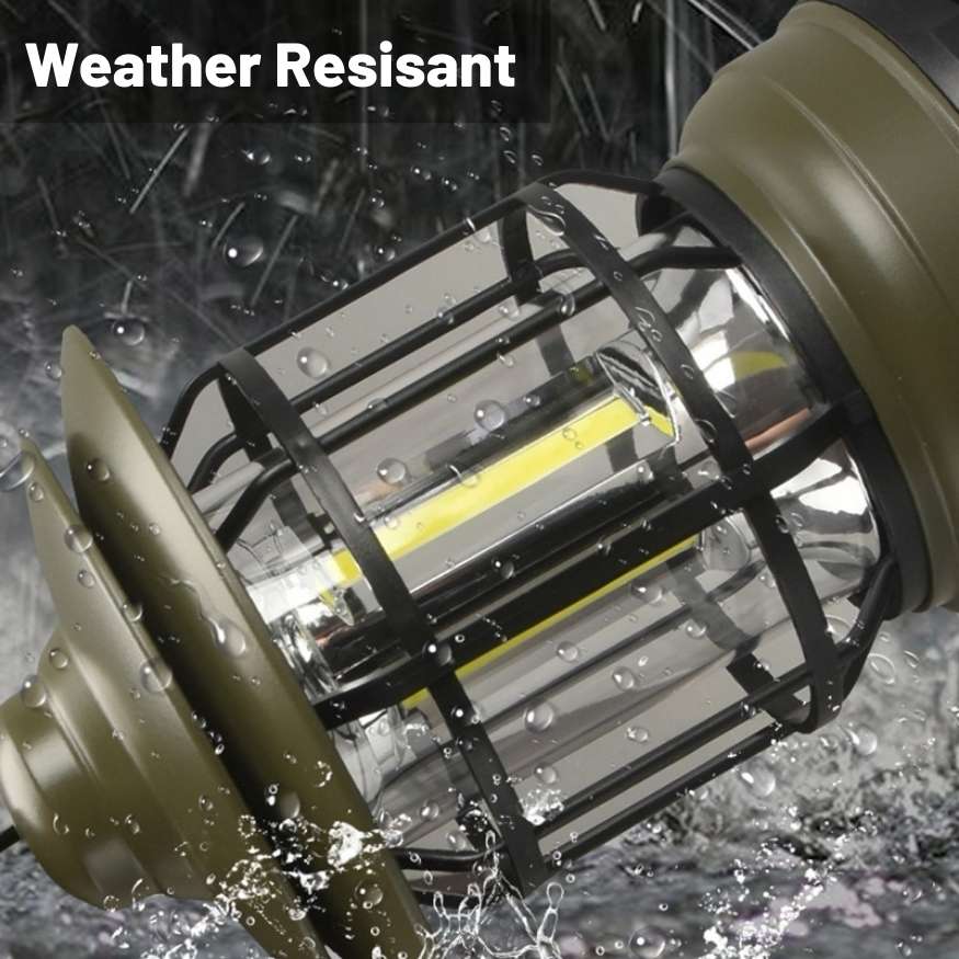 Rechargeable LED Camping Lantern Dimmable USB Portable Outdoor Light Retro Design for Tent Emergency Home Garden