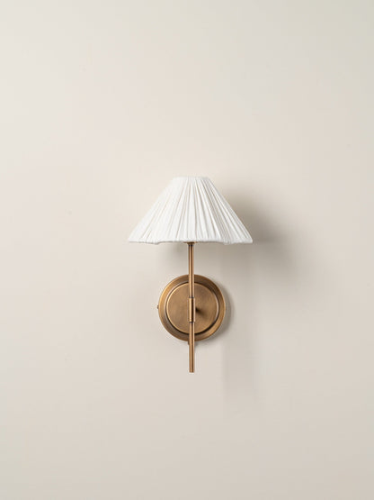 Applique murale en tissu avec abat-jour festonné, douille G9, structure en métal doré de 21,6 cm, luminaire de chevet, éclairage d'accentuation moderne pour entrée d'appartement