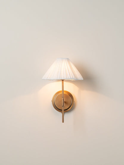 Applique murale en tissu avec abat-jour festonné, douille G9, structure en métal doré de 21,6 cm, luminaire de chevet, éclairage d'accentuation moderne pour entrée d'appartement