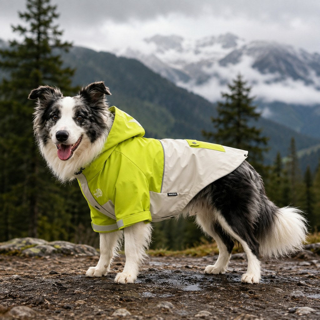 Ortekor Lightweight Water-Resistant Dog Windbreaker – Rain & Wind Coverage for Chilly Walks
