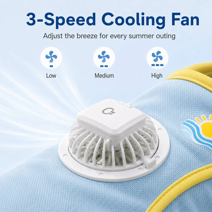 Ortekor Cooling Fan Dog Summer Vest for Walks & Outdoor Heat Relief - Lightweight Sun Shirt for Small & Medium Dogs