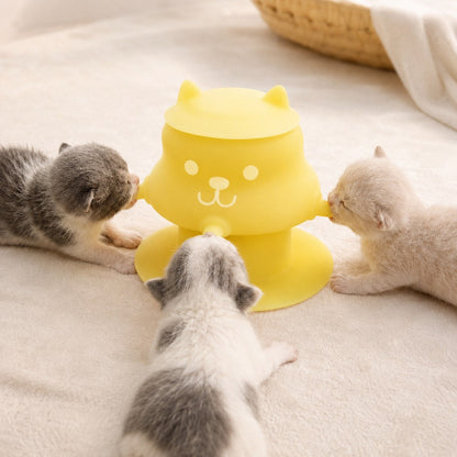 Ortekor 4-Nipple Silicone Nursing Feeder for Kittens & Puppies - Easier Litter Feeding with a Suction Base