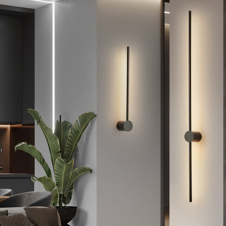 LED Wall Light Fixture Modern Minimalist Linear Sconce for Dining Room Bar Bedroom | Acrylic Iron Construction | Warm White Ambient