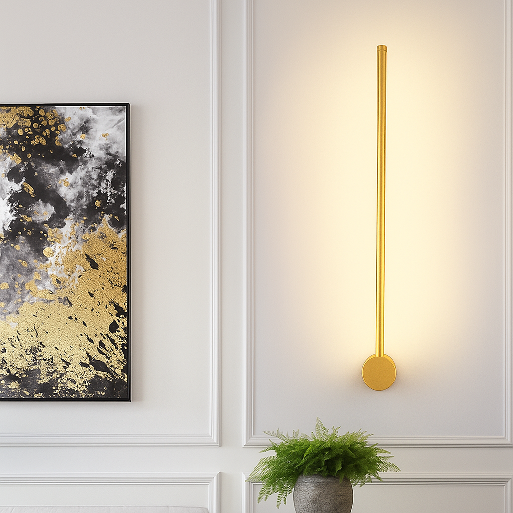 LED Wall Light Fixture Modern Minimalist Linear Sconce for Dining Room Bar Bedroom | Acrylic Iron Construction | Warm White Ambient