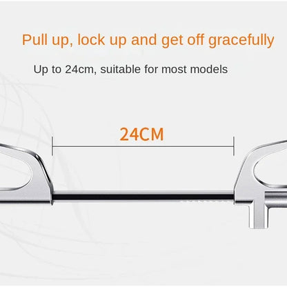 Retractable Anti-Theft Bar with Copper Core Lock & Emergency Glass Breaker for Cars, SUVs & Trucks