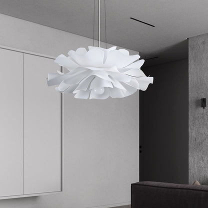 Overhead Ceiling Fixture Layered Acrylic & Metal Construction White Finish for Kitchens Entryways Bedrooms Living Spaces Modern Home Decor