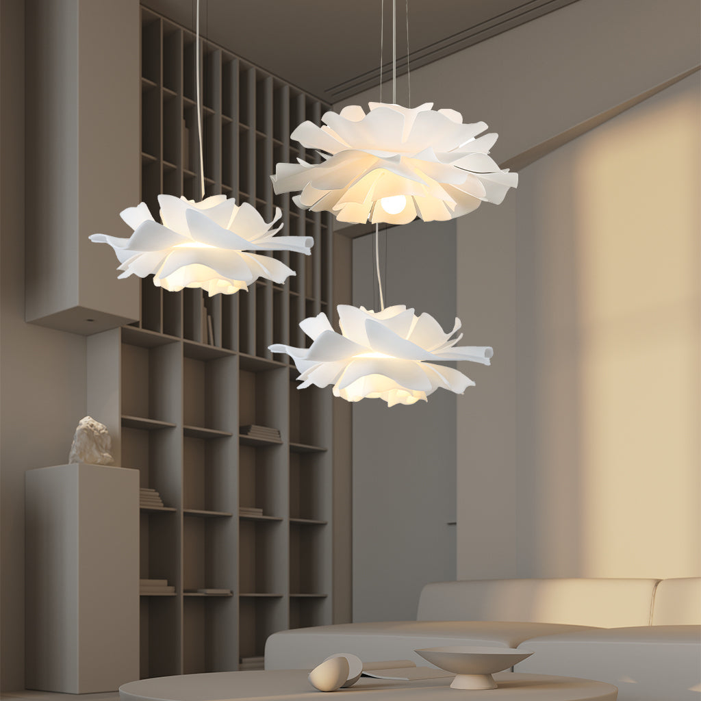 Overhead Ceiling Fixture Layered Acrylic & Metal Construction White Finish for Kitchens Entryways Bedrooms Living Spaces Modern Home Decor