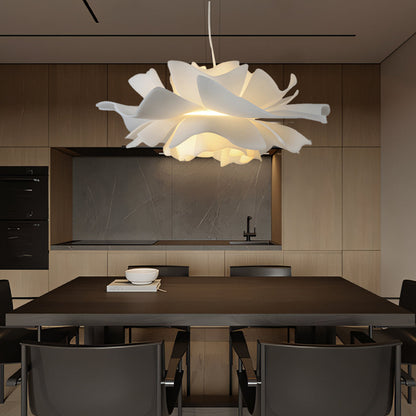 Overhead Ceiling Fixture Layered Acrylic & Metal Construction White Finish for Kitchens Entryways Bedrooms Living Spaces Modern Home Decor