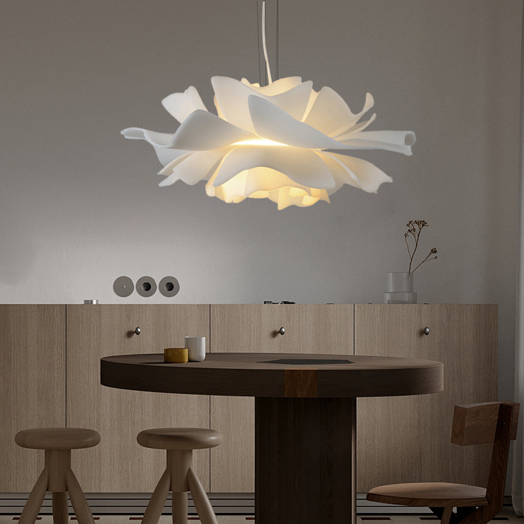 Overhead Ceiling Fixture Layered Acrylic & Metal Construction White Finish for Kitchens Entryways Bedrooms Living Spaces Modern Home Decor
