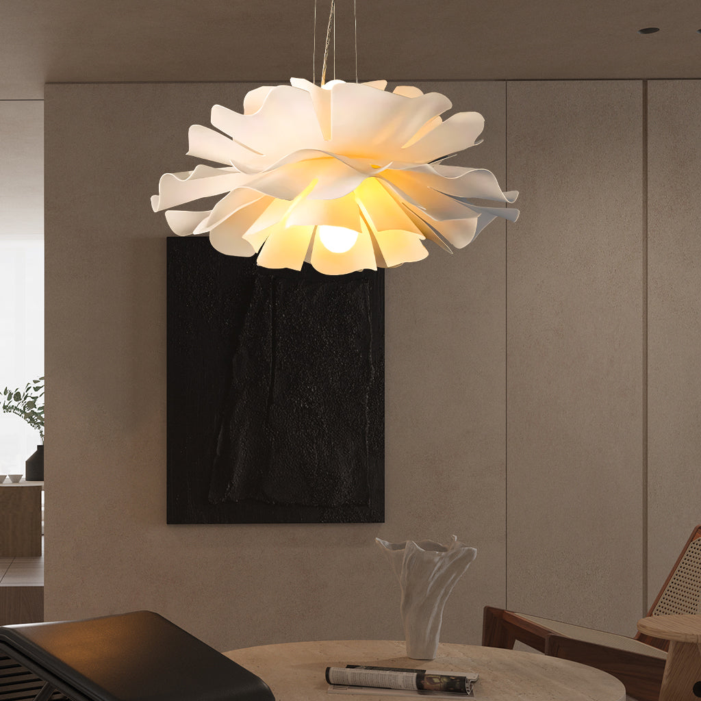 Overhead Ceiling Fixture Layered Acrylic & Metal Construction White Finish for Kitchens Entryways Bedrooms Living Spaces Modern Home Decor