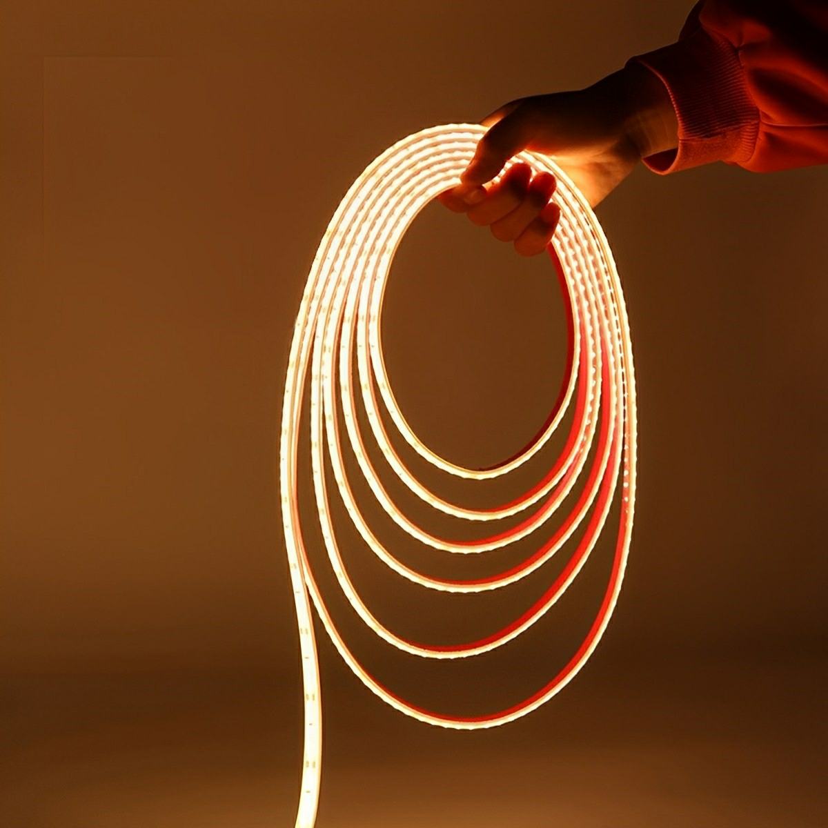 Flexible Silicone Strip Light 24V Warm White Waterproof for Outdoor Steps Walkways Pool Deck Landscape Garden Accent Recessed Path Stairway