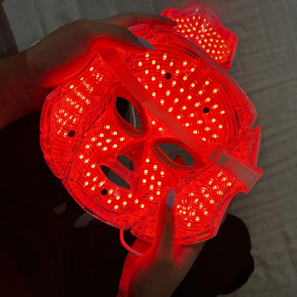 LED Light Therapy Face Mask for Anti-Aging, Acne & Skin Rejuvenation – Professional Multi-Color Photon Treatment System with Remote