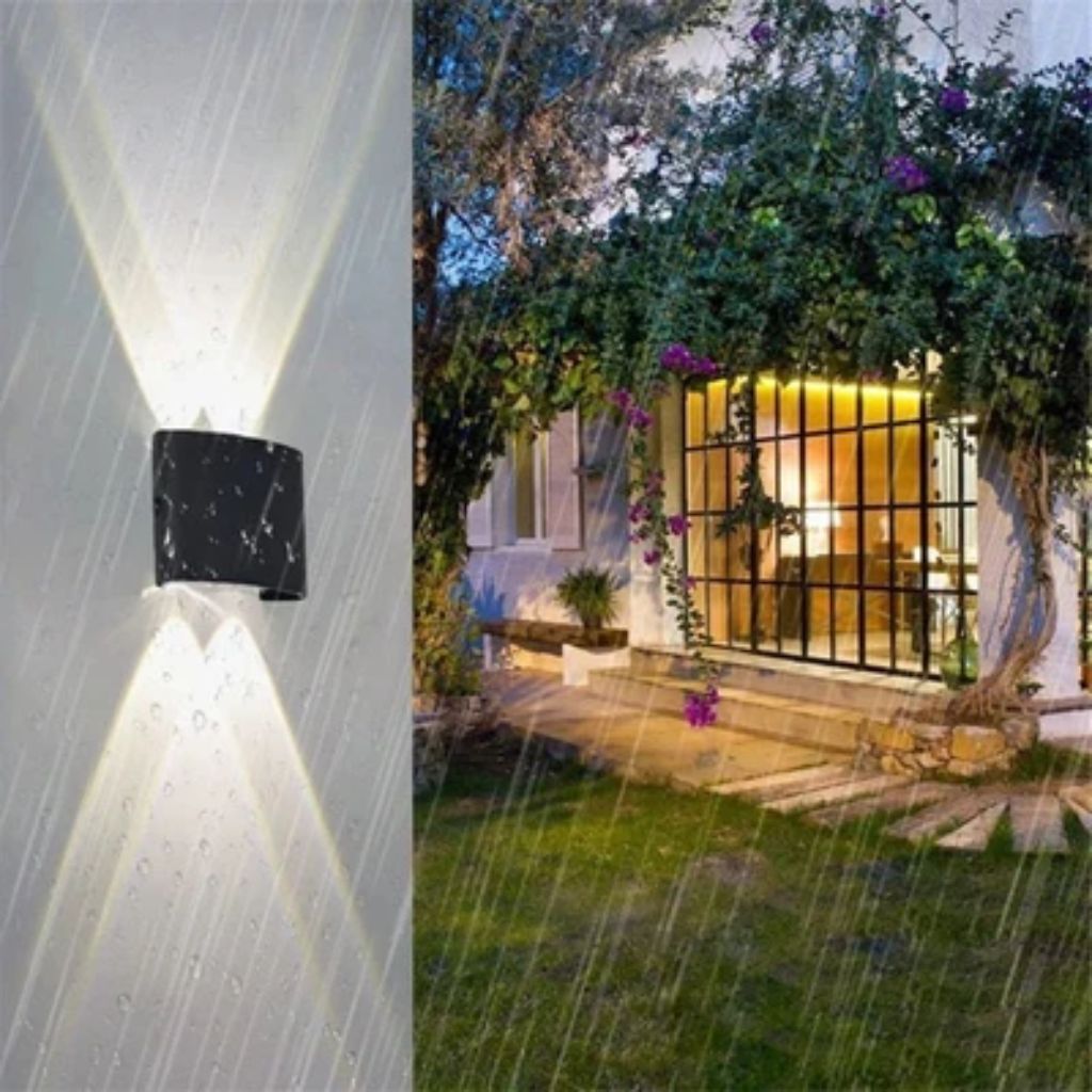 Waterproof LED Wall Sconce for Outdoor & Indoor Use – Aluminum Modern Light Fixture for Patio, Entryway, Hallway – 5 Wattage Options, Warm