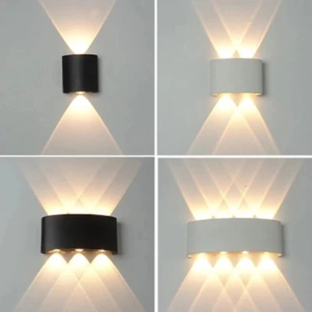 Waterproof LED Wall Sconce for Outdoor & Indoor Use – Aluminum Modern Light Fixture for Patio, Entryway, Hallway – 5 Wattage Options, Warm