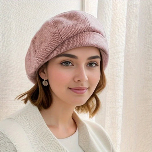 Wool Beret Hat for Women – Classic French Style Winter Cap with Soft Lining – Parisian Beret for Everyday Wear, Cold Weather