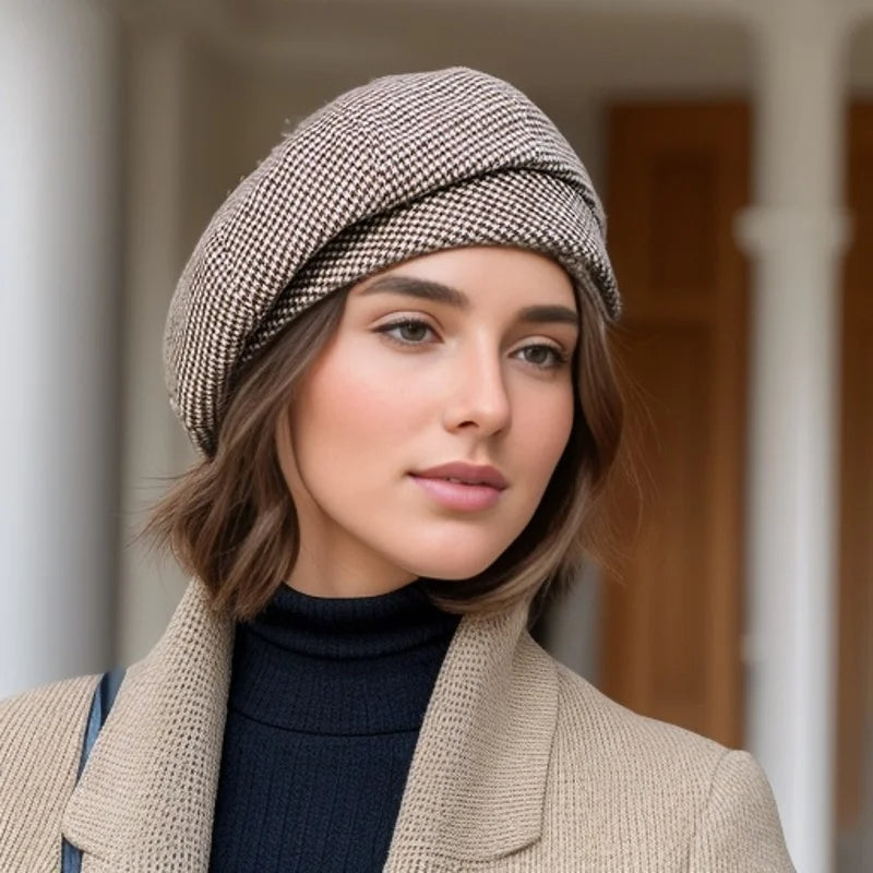 Wool Beret Hat for Women – Classic French Style Winter Cap with Soft Lining – Parisian Beret for Everyday Wear, Cold Weather