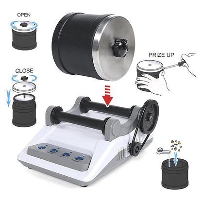 GemMaster | Kit de polissage de pierres avec fonctionnement silencieux et conception étanche | Idéal pour les débutants et l'apprentissage ludique