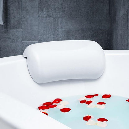 Coussin de bain avec ventouses – Soutien cervical rembourré pour la relaxation dans la baignoire et le spa, imperméable et antidérapant pour le bain à la maison
