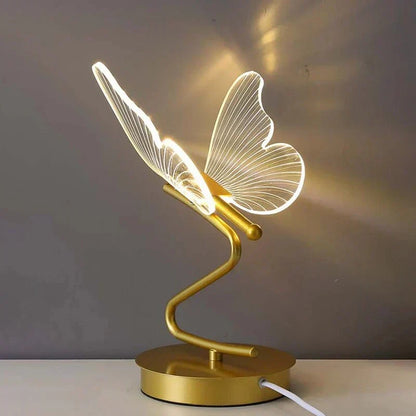 Decorative LED Desk Lamp with Butterfly Wing Design | Ambient Lighting for Home Office, Bedroom & Living Room | Modern Accent Lighting