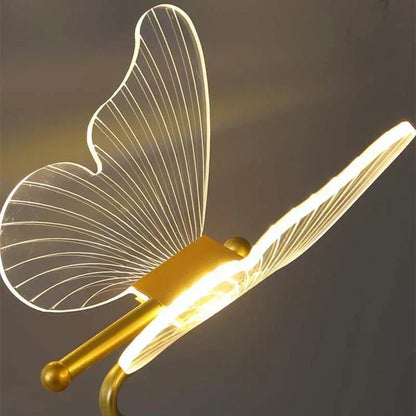 Decorative LED Desk Lamp with Butterfly Wing Design | Ambient Lighting for Home Office, Bedroom & Living Room | Modern Accent Lighting