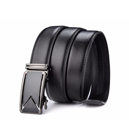 Genuine Cowhide Leather Belt for Men with Waterproof Finish & Scratch-Resistant Coating – Timeless Dress Accessory for Jeans or Slacks