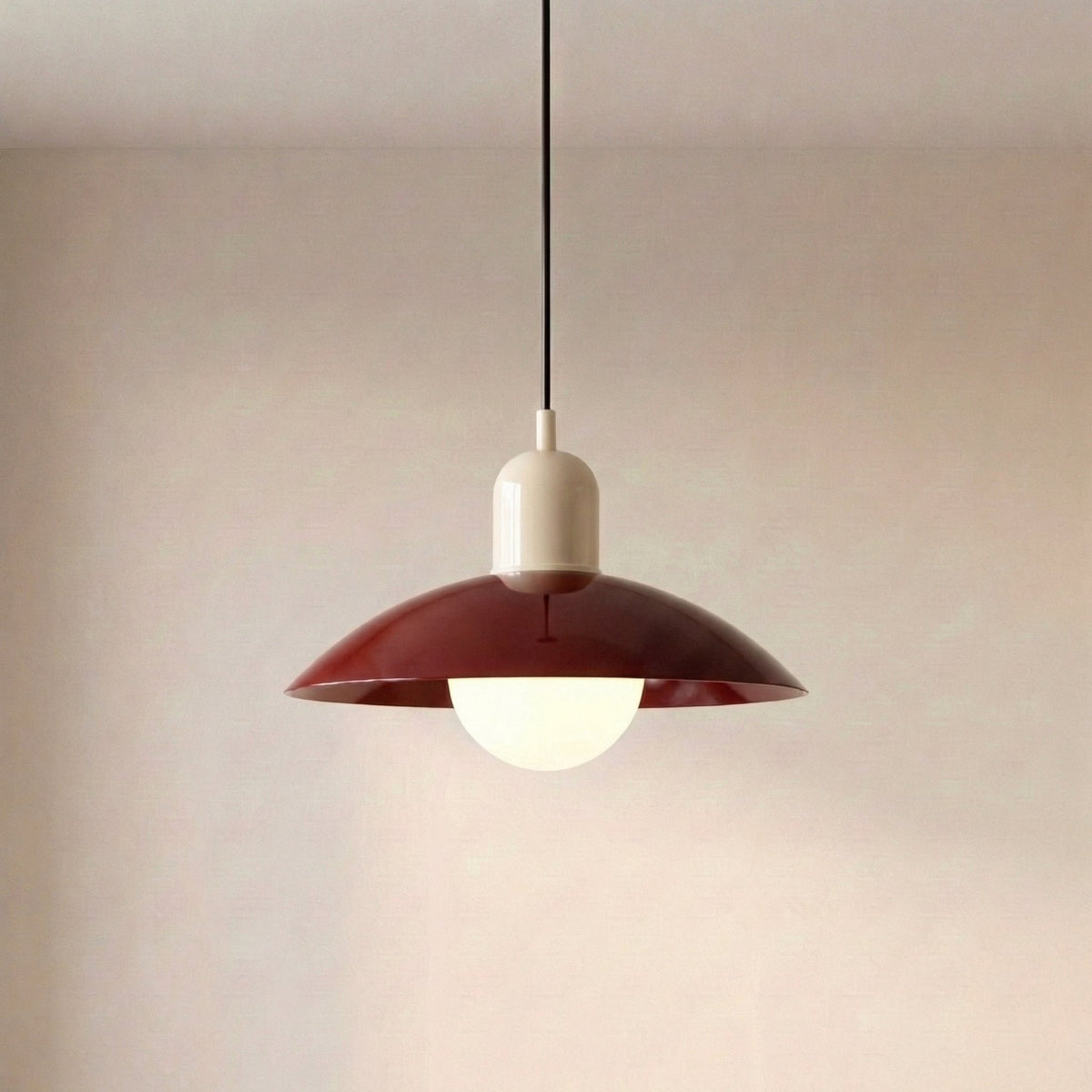 Round Iron Pendant Light with Adjustable 59 in Cable for Kitchen Island, Dining Table & Living Room | Scandinavian Modern Design in 20