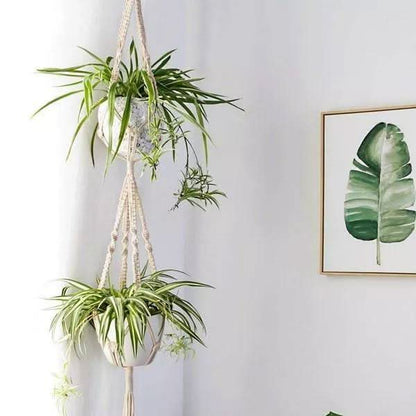 HANGBELLE – Ensemble de 4 paniers suspendus pour une décoration intérieure pleine de charme