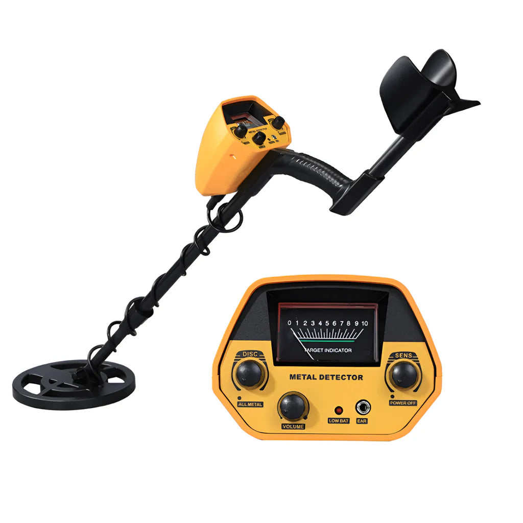 Handheld Treasure Finder with Waterproof Coil & Adjustable Shaft for Gold, Silver, Coins & Relics | Beach & Land Detection