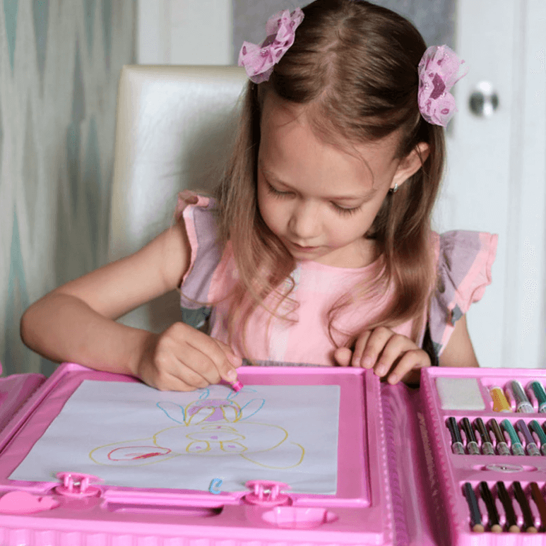 208-Piece Kids Art Supply Set with Crayons Markers Colored Pencils for Drawing Coloring Creative Play Boys Girls